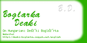boglarka deaki business card